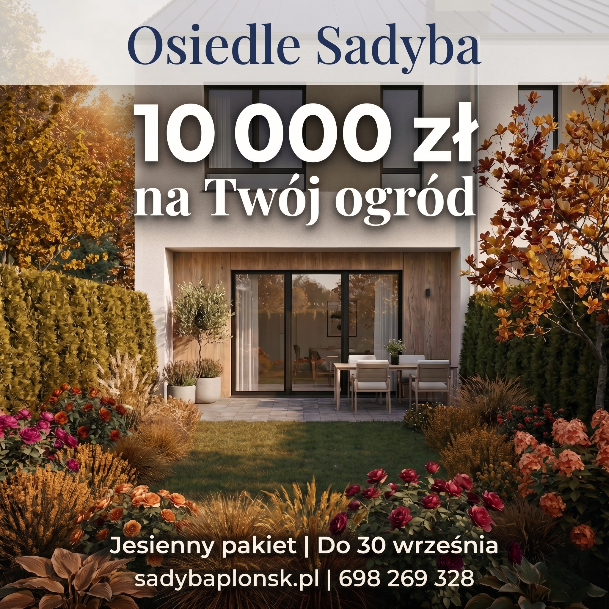Osiedle Sadyba — jesienny pakiet 10 000 zł na Twój ogród. Do 30 września.